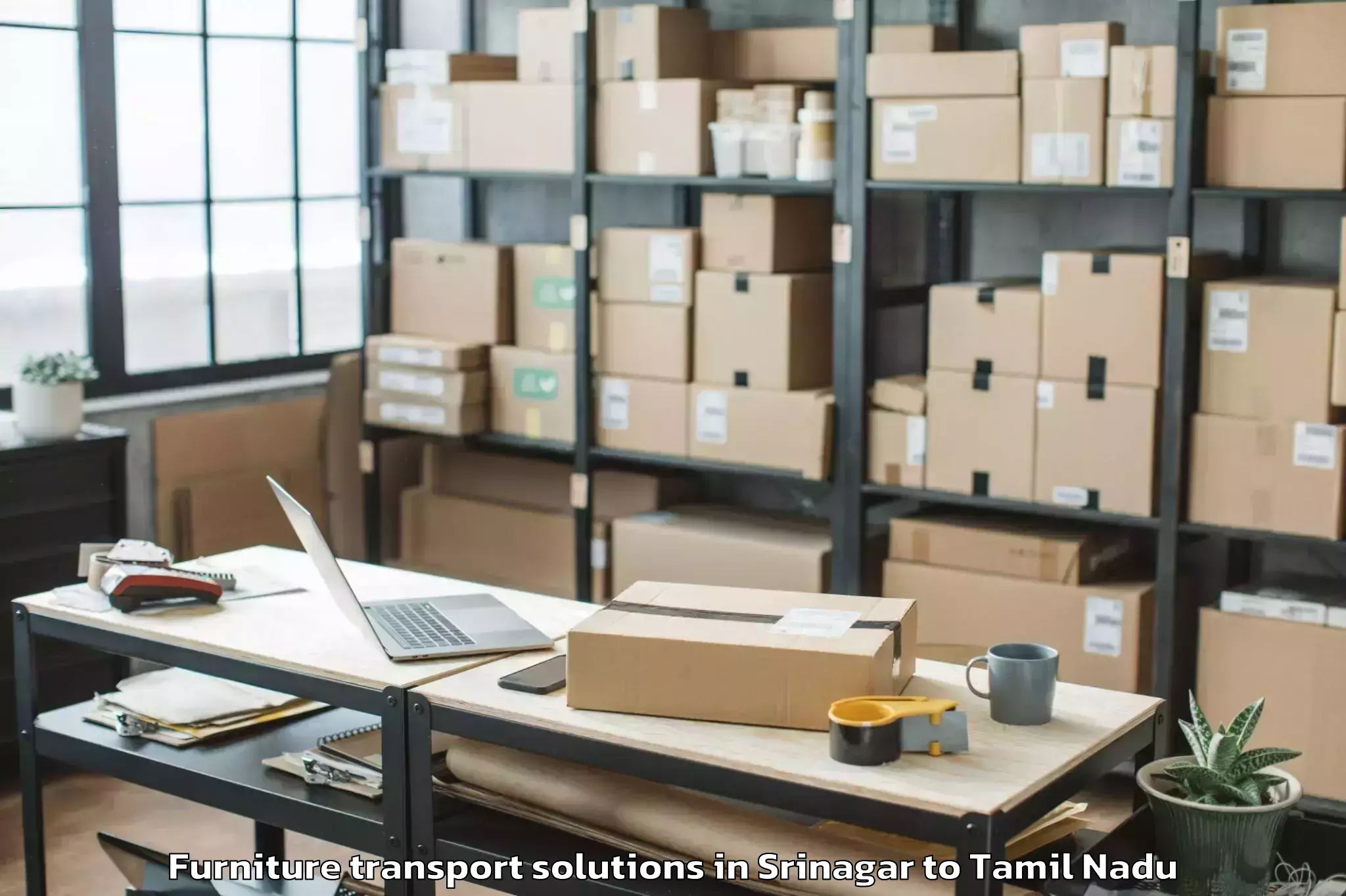 Reliable Srinagar to Tirunelveli Furniture Transport Solutions